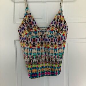 NATURAL LIFE Multicolored Tie-dye Sleeveless Bustier Camisole